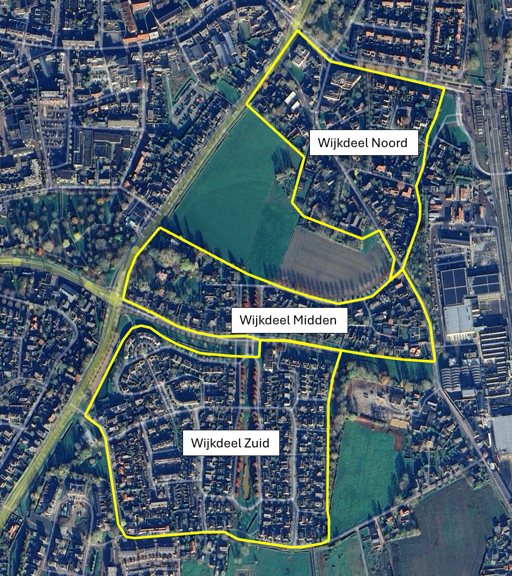 Indeling wijkdelen tbv warmtebeelden Brienenshof Elst